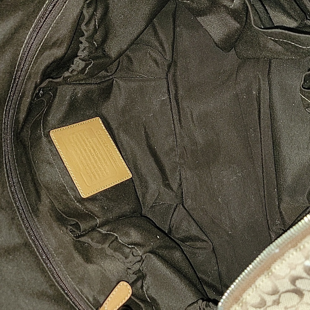 Vintage Coach Signature Canvas/Leather Crossbody Diaper Bag - Picture 12 of 16